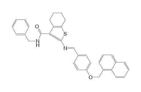 benzo[b]thiophene-3-carboxamide, 4,5,6,7-tetrahydro-2-[[(E)-[4-(1-naphthalenylmethoxy)phenyl]methylidene]amino]-N-(phenylmethyl)-