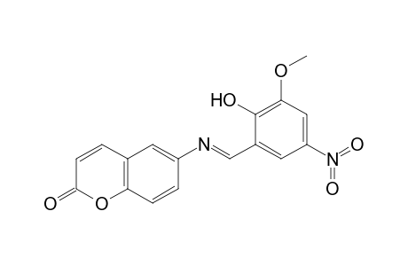 Coumarin, 6-(2-hydroxy-3-methoxy-5-nitrobenzylidenamino)-