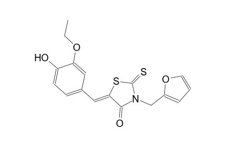 4-thiazolidinone, 5-[(3-ethoxy-4-hydroxyphenyl)methylene]-3-(2-furanylmethyl)-2-thioxo-, (5Z)-