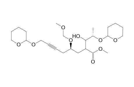 Methyl 2-[1'-hydroxy-2'-O-(tetrahydropyran-2'-yl)propyl]-4-(methoxymethoxy)-8-O-(tetrahydropyran-2'-yl)-6-octynoate