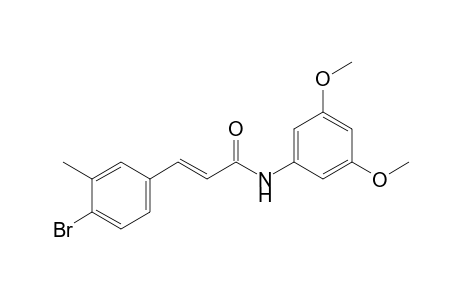 (E)-3-(4-bromanyl-3-methyl-phenyl)-N-(3,5-dimethoxyphenyl)prop-2-enamide