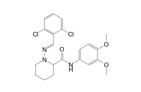 1-{[(E)-(2,6-dichlorophenyl)methylidene]amino}-N-(3,4-dimethoxyphenyl)-2-piperidinecarboxamide