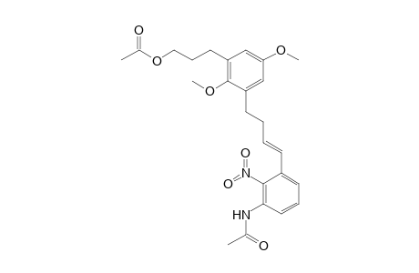 4-[3'-(3''-Acetoxypropyl)-2',5'-dimethoxyphenyl]-1-(3'-acetylamino-2'-nitrophenyl)-1-butene