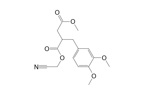 Butanedioic acid, [(3,4-dimethoxyphenyl)methyl]-, 1-(cyanomethyl)4-methyl ester, (.+-.)-