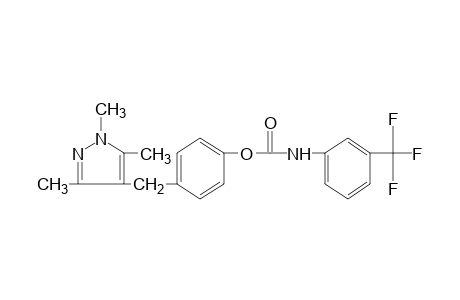 alpha-(1,3,5-TRIMETHYLPYRAZOL-4-YL)-p-CRESOL, m-(TRIFLUOROMETHYL)CARBANILATE (ESTER)