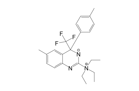 4-(4-METHYLPHENYL)-6-METHYL-4-TRIFLUOROMETHYL-2-TRIETHYLAMMONIO-3,4-DIHYDROQUINAZOLINIDE