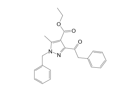 1-(benzyl)-5-methyl-3-(2-phenylacetyl)pyrazole-4-carboxylic acid ethyl ester