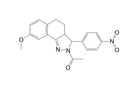 2-Acetyl-8-methoxy-3-(4-nitrophenyl)-3,3a,4,5-tetrahydro-2H-benzo[g]indazole