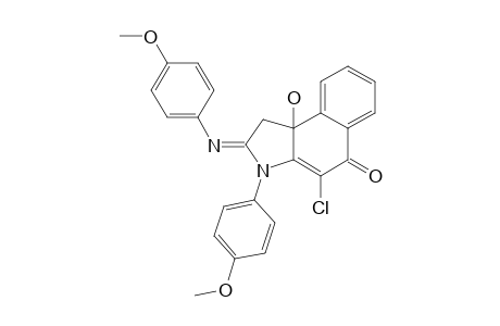 4-CHLORO-9B-HYDROXY-3-(4-METHOXYPHENYL)-2-(4-METHOXYPHENYLIMINO)-2,3,5,9B-TETRAHYDRO-1H-BENZ-[E]-INDOL-5-ONE