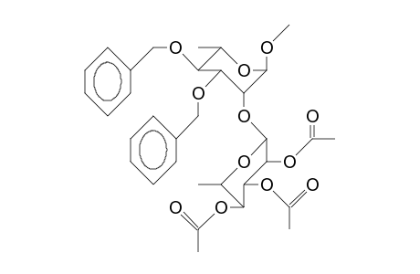 Methyl 3,4-di-O-benzyl-2-O-(2,3,4-tri-O-acetyl.alpha.-L-rhamnopyranosyl).alpha.-L-rhamnopyranoside