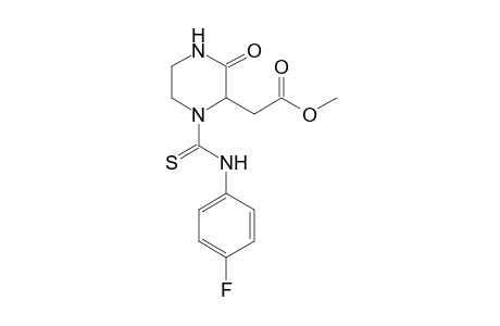 2-Pyrazineacetic acid, 1-[[(4-fluorophenyl)amino]carbonothioyl]hexahydro-3-oxo-, methyl ester
