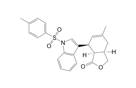 1H-Indole, 3-(1,3,3a,4,7,7a-hexahydro-6-methyl-3-oxo-4-isobenzofuranyl)-1-[(4-methylphenyl)sulfonyl]-, (3a.alpha.,4.beta.,7a.alpha.)-(.+-.)-