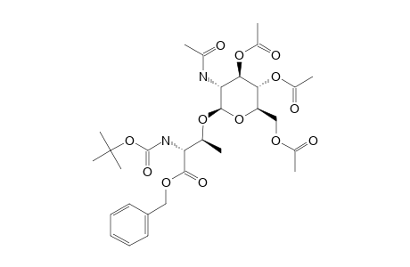 N(ALPHA)-(TERT.-BUTOXYCARBONYL)-O-(2-ACETAMIDO-3,4,6-TRI-O-ACETYL-2-DEOXY-BETA-D-GLUCOPYRANOSYL)-L-THREONINE-BENZYLESTER