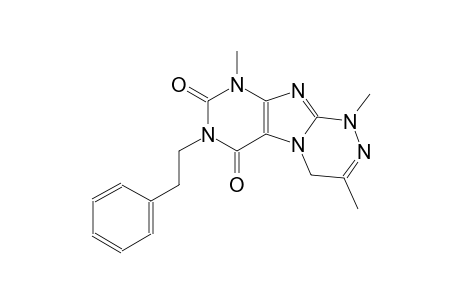 [1,2,4]triazino[3,4-f]purine-6,8(7H,9H)-dione, 1,4-dihydro-1,3,9-trimethyl-7-(2-phenylethyl)-