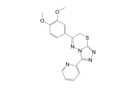 6-(3,4-dimethoxyphenyl)-3-(2-pyridinyl)-7H-[1,2,4]triazolo[3,4-b][1,3,4]thiadiazine