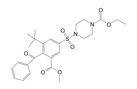 Ethyl 4-[4-benzoyl-3-tert-butyl-5-(methoxycarbonyl)benzenesulfamoyl]piperazine-1-carboxylate