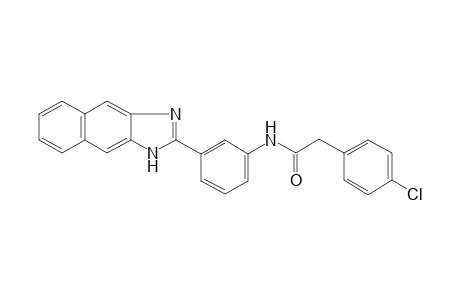 N-[3-(1H-benzo[f]benzimidazol-2-yl)phenyl]-2-(4-chlorophenyl)acetamide