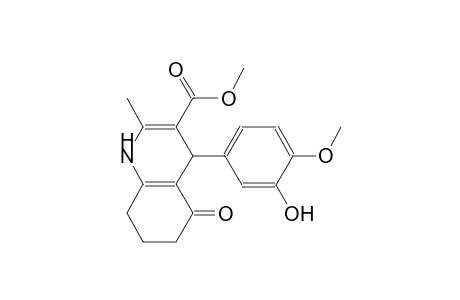 methyl 4-(3-hydroxy-4-methoxyphenyl)-2-methyl-5-oxo-1,4,5,6,7,8-hexahydro-3-quinolinecarboxylate