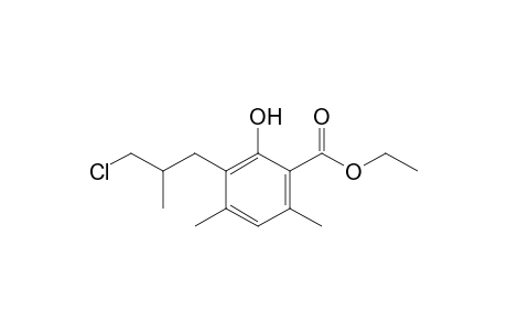 Ethyl 3-(3-chloro-2-methylpropyl)-4,6-dimethyl-2-hydroxybenzoate