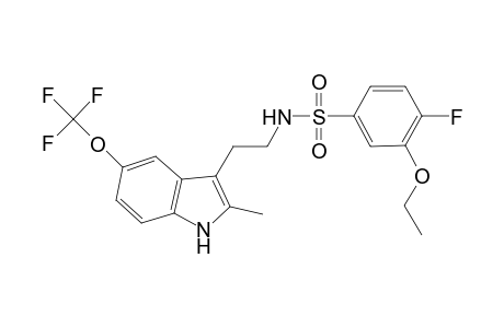 3-Ethoxy-4-fluoro-N-{2-[2-methyl-5-(trifluoromethoxy)-1H-indol-3-yl]ethyl}benzenesulfonamide
