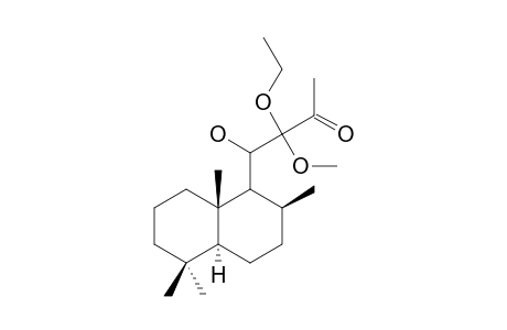 12-ZETA-ETHOXY-11-ZETA-HYDROXY-12-METHOXY-14,15-DINORLABDAN-13-ONE