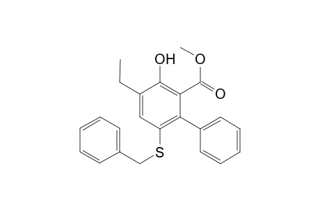 Methyl 6-(Benzylsulfanyl)-4-ethyl-3-hydroxy-1,1'-biphenyl-2-carboxylate