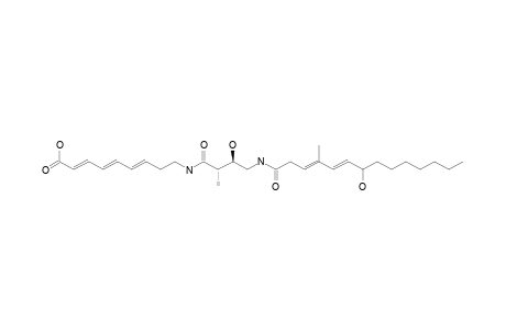 PSEUDOTRIENIC_ACID_B;(2-E,4-E,6-E)-9-[((2-S,3-R)-3-HYDROXY-4-{[(3-E,5-E,7-RS)-7-HYDROXY-4-METHYLTETRADECA-3,5-DIENOYL]-AMINO}-2-METHYLBUTAN