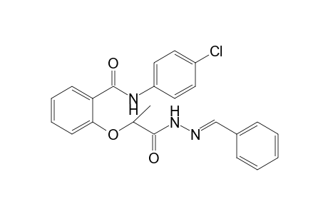2-[1-[(2E)-2-benzylidenehydrazinyl]-1-oxopropan-2-yl]oxy-N-(4-chlorophenyl)benzamide