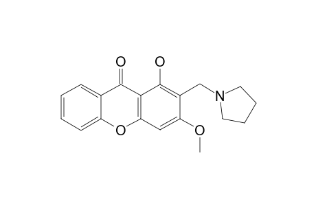 1-HYDROXY-3-METHOXY-2-(PYRROLIDIN-1-YL-METHYL)-9H-XANTHEN-9-ONE