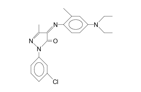 1-(3-Chloro-phenyl)-4-(4-N,N-diethylamino-2-tolylimino)-3-methyl-2-pyrazolin-5-one