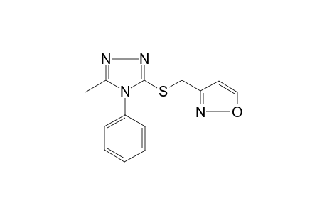 3-[(5-methyl-4-phenyl-1,2,4-triazol-3-yl)sulfanylmethyl]-1,2-oxazole