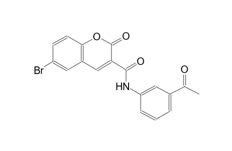 2H-1-benzopyran-3-carboxamide, N-(3-acetylphenyl)-6-bromo-2-oxo-