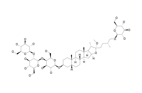 (25-R)-26-[(BETA-GLUCOPYRANOSYL)-OXY]-22-ALPHA-METHOXY-5-BETA-FUROSTAN-3-BETA-YL_O-BETA-GLUCOPYRANOSYL-(1->2)-O-BETA-GLUCOPYRANOSYL-(1->4)-BETA-D