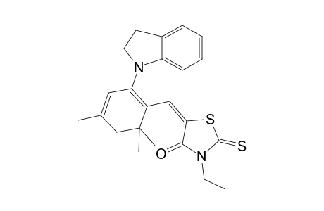 4-Thiazolidinone, 5-[[2-(2,3-dihydro-1H-indol-1-yl)-4,6,6-trimethyl-1,3-cyclohexadien-1-yl]methylene]-3-ethyl-2-thioxo-