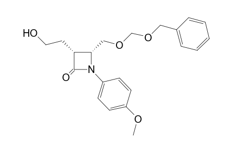(3R,4R)-4-[(Benzyloxmethoxy)methyl]-1-(p-methoxyphenyl)-3-(2'-hydroxyethyl)azetidin-2-one