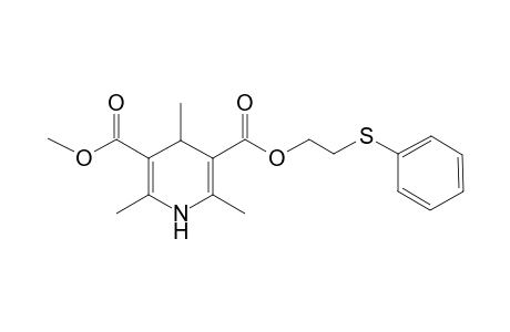 Pyridine-3, 5-dicarboxylic acid, 1,4-dihydro-2,4,6-trimethyl-, methyl 2-phenylthioethyl ester