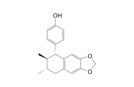 Phenol, 4-(5,6,7,8-tetrahydro-6,7-dimethylnaphtho[2,3-d]-1,3-dioxol-5-yl)-, [5S-(5.alpha.,6.beta.,7.alpha.)]-