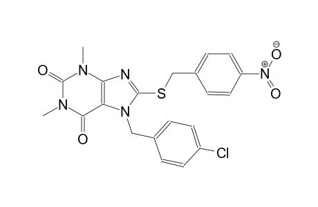 7-(4-chlorobenzyl)-1,3-dimethyl-8-[(4-nitrobenzyl)sulfanyl]-3,7-dihydro-1H-purine-2,6-dione