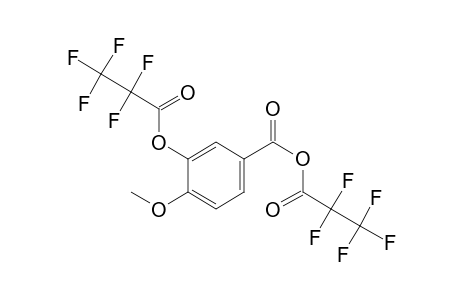 3-Pentafluoropropionyloxy-4-methoxybenzoic acid, pentafluoropropionic acid anhydride