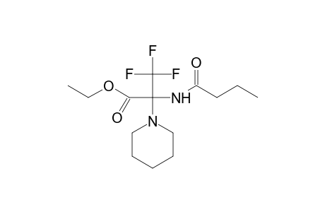 Ethyl 2-(butyrylamino)-3,3,3-trifluoro-2-(1-piperidinyl)propanoate