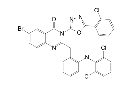 6-BROMO-3-[5-(2-CHLORO-PHENYL)-1,3,4-OXADIAZOL-2-YL]-2-[2-[(2,6-DICHLORO-PHENYL)-AMINO]-BENZYL]-QUINAZOLIN-4(3H)-ONE