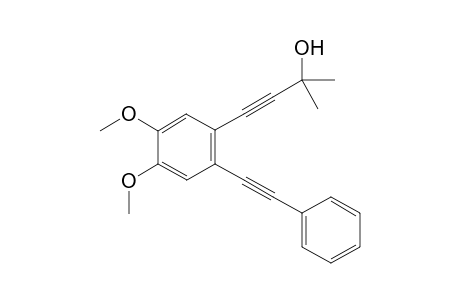 4-(4,5-dimethoxy-2-(phenylethynyl)phenyl)-2-methylbut-3-yn-2-ol