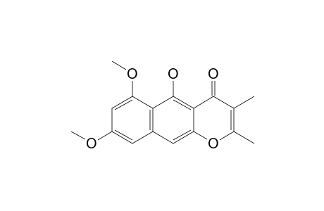5-HYDROXY-6,8-DIMETHOXY-2,3-DIMETHYL-4H-NAPHTHO-[2,3-B]-PYRAN-4-ONE