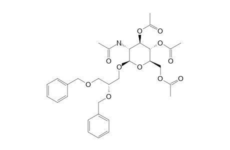 (2'R)-2',3'-DIBENZYLOXYPROPYL-3,4,6-TRI-O-ACETYL-2-ACETYLAMINO-2-DEOXY-BETA-D-GLUCOSIDE
