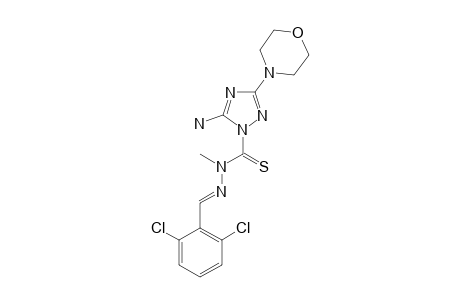 5-amino-N-[(2,6-dichlorobenzylidene)amino]-N-methyl-3-morpholino-1,2,4-triazole-1-carbothioamide