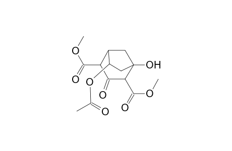 Bicyclo[3.2.1]octane-2,4-dicarboxylic acid, 6-(acetyloxy)-1-hydroxy-3-oxo-, dimethyl ester