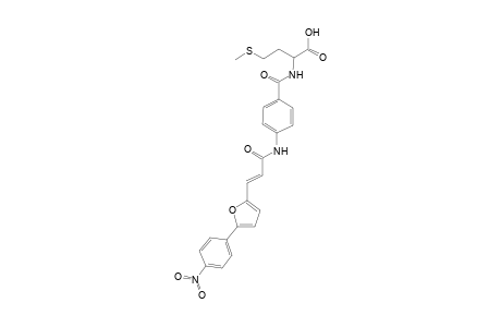 N-{4'-[3"-(5"'-(p-Nitrophenyl)-2"'-furyl]-acryloylamino]benzoyl}-methionine