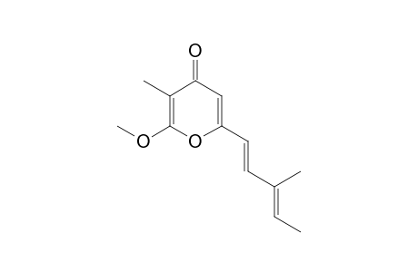 2-Methoxy-3-methyl-6-[(1E,3E)-3-methylpenta-1,3-dienyl]-4-pyranone