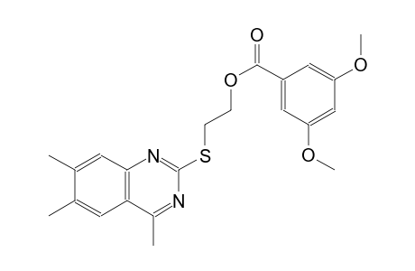 2-[(4,6,7-trimethyl-2-quinazolinyl)sulfanyl]ethyl 3,5-dimethoxybenzoate