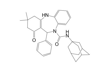 N-(1-adamantyl)-3,3-dimethyl-1-oxo-11-phenyl-1,2,3,4,5,11-hexahydro-10H-dibenzo[b,e][1,4]diazepine-10-carboxamide
